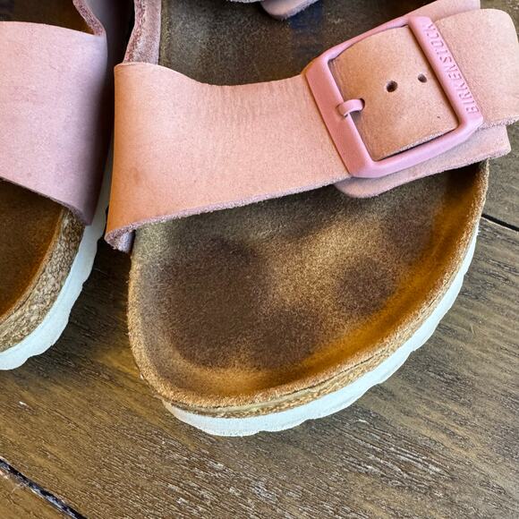Birkenstock Arizona Soft Footbed Pink Clay US 8-8.5 EU 39 Suede Upper Narrow - Picture 9 of 11